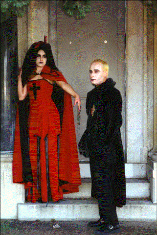 The long velvet "Dagger" dress