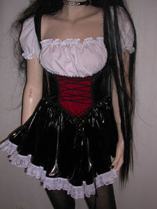 Short vinyl "Heidi Ho" dress