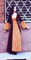 The long "Wallpaper" brocade dress