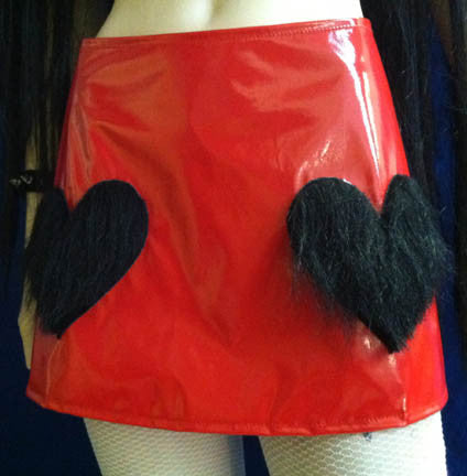 The "Red Hot" vinyl mini skirt
