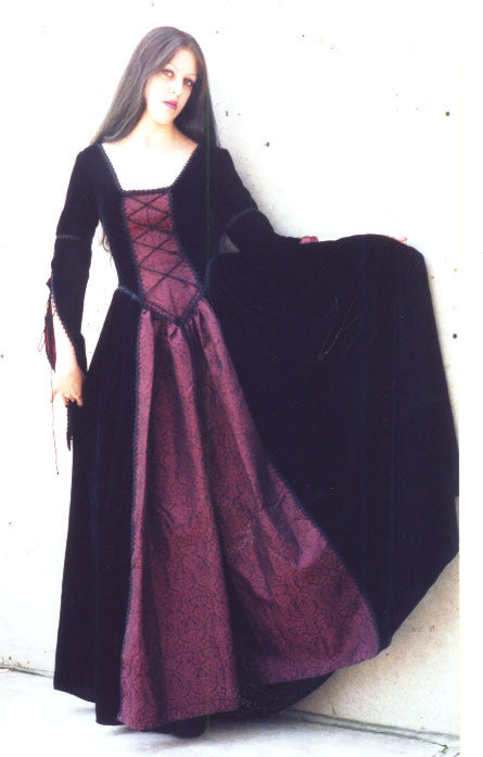 The velvet and brocade "Mid-Evil" dress