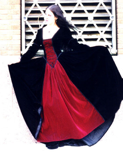 The long velvet "Mid-Evil" dress